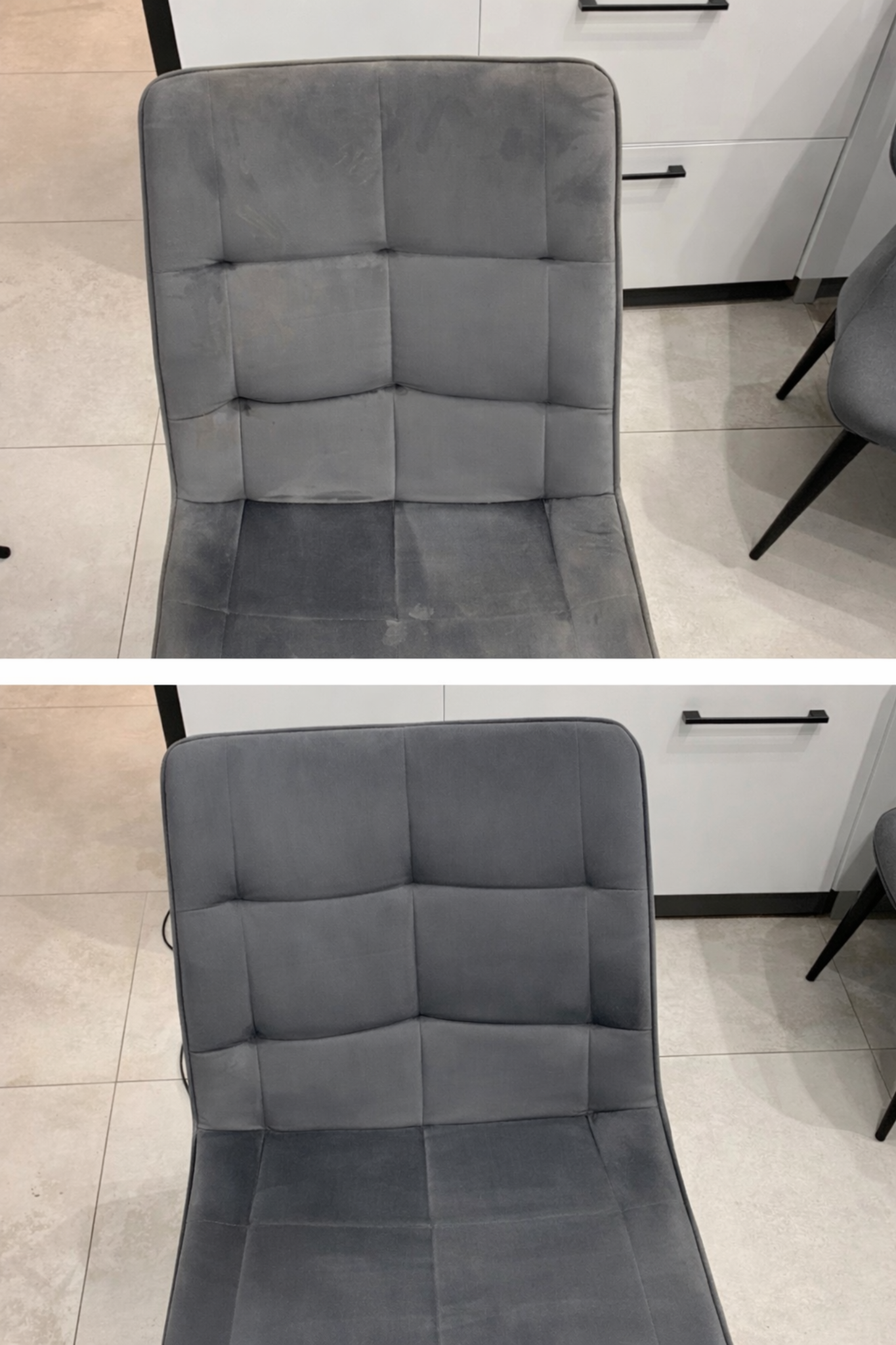 Pranie narożnika efekt czyszczenia